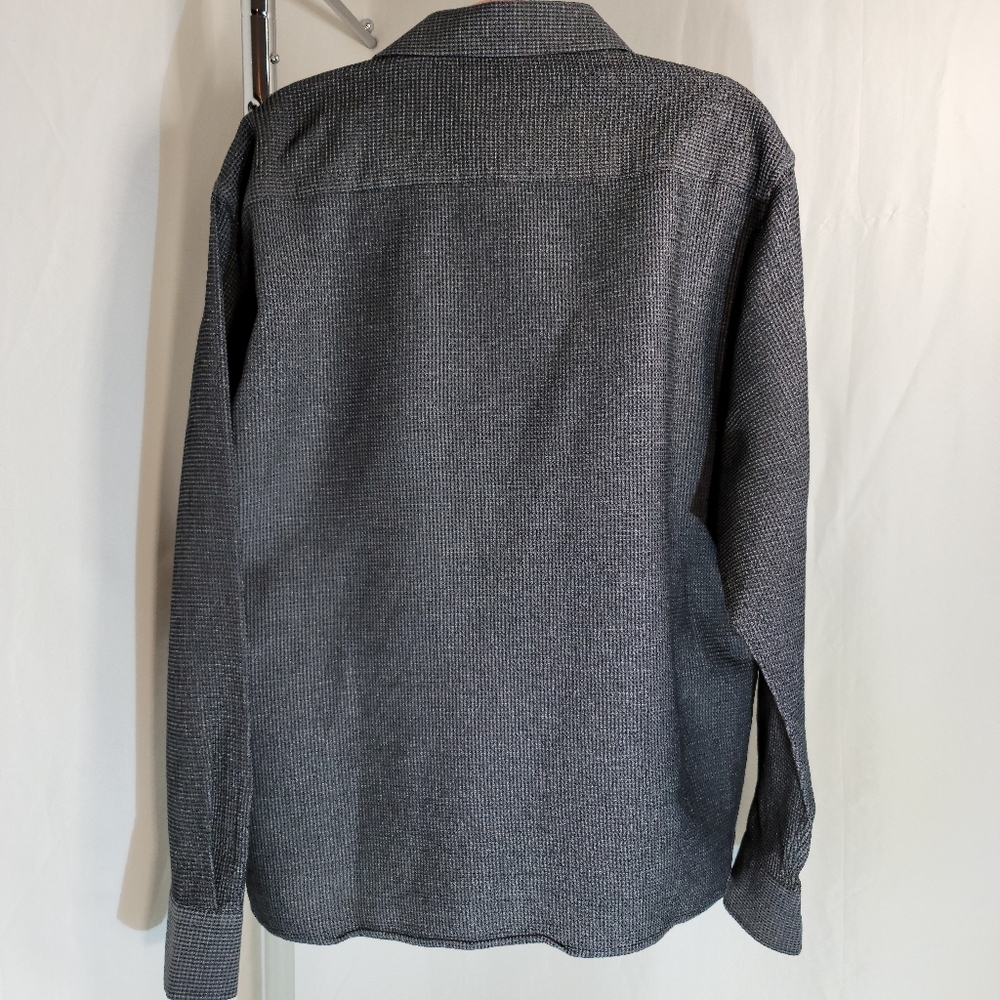 Stone Rose men's XXL 100% cotton waffle knit long sleeve shirt charcoal - Picture 2 of 7